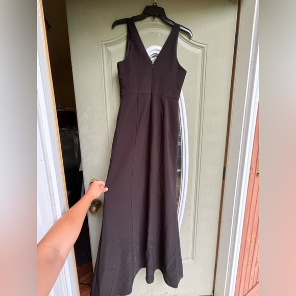 Black Maxi Luxury Dress with Silk hang | with tags - Picture 2 of 6